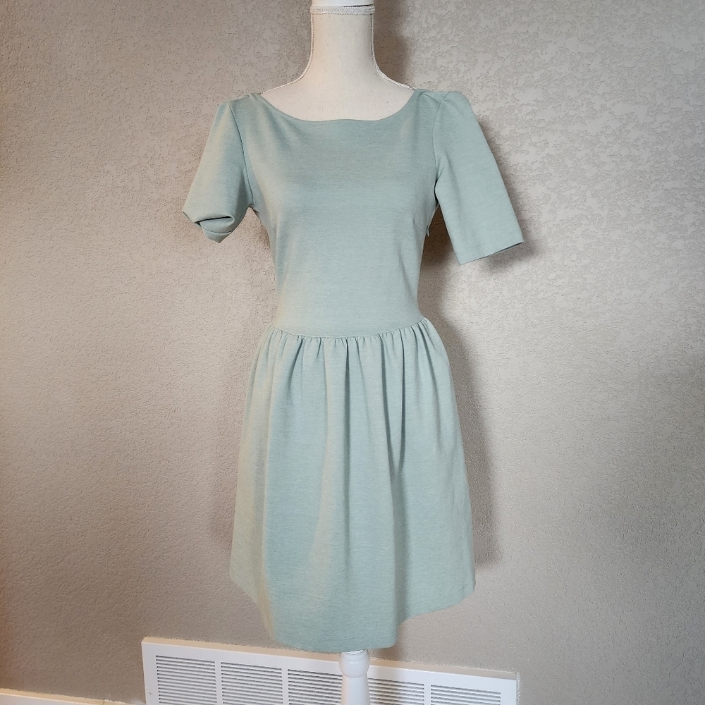 Zara Woman knit style dress Size XS New mint green color